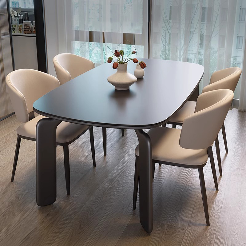 SOUTHLIFE/南方生活意式极简岩板餐桌椅组合现代亮光轻奢饭桌