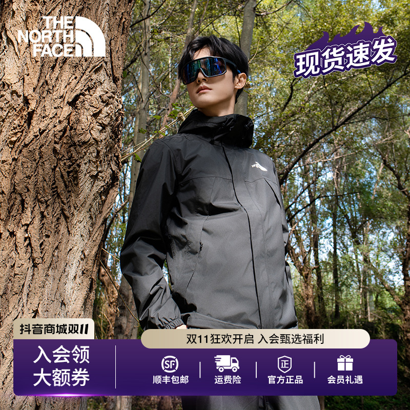 THE NORTH FACE/北面男Antora黑武士冲锋衣硬壳外套防水户外登山