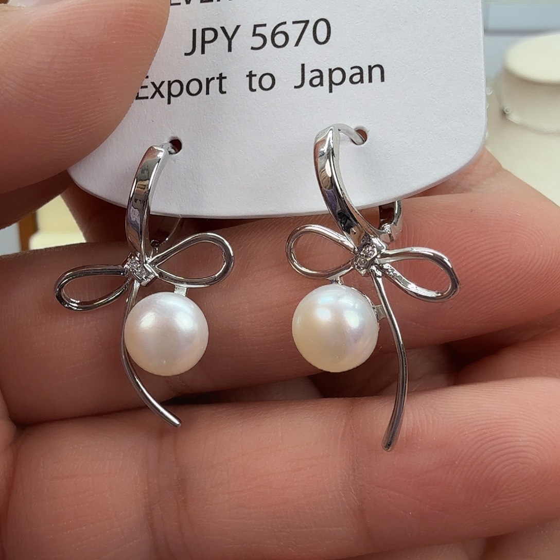 未镶嵌淡水珍珠耳饰80