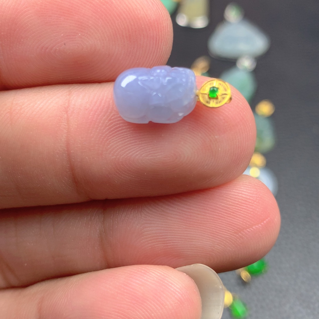 【闪购商品】翡翠18K金镶嵌颈饰翡翠