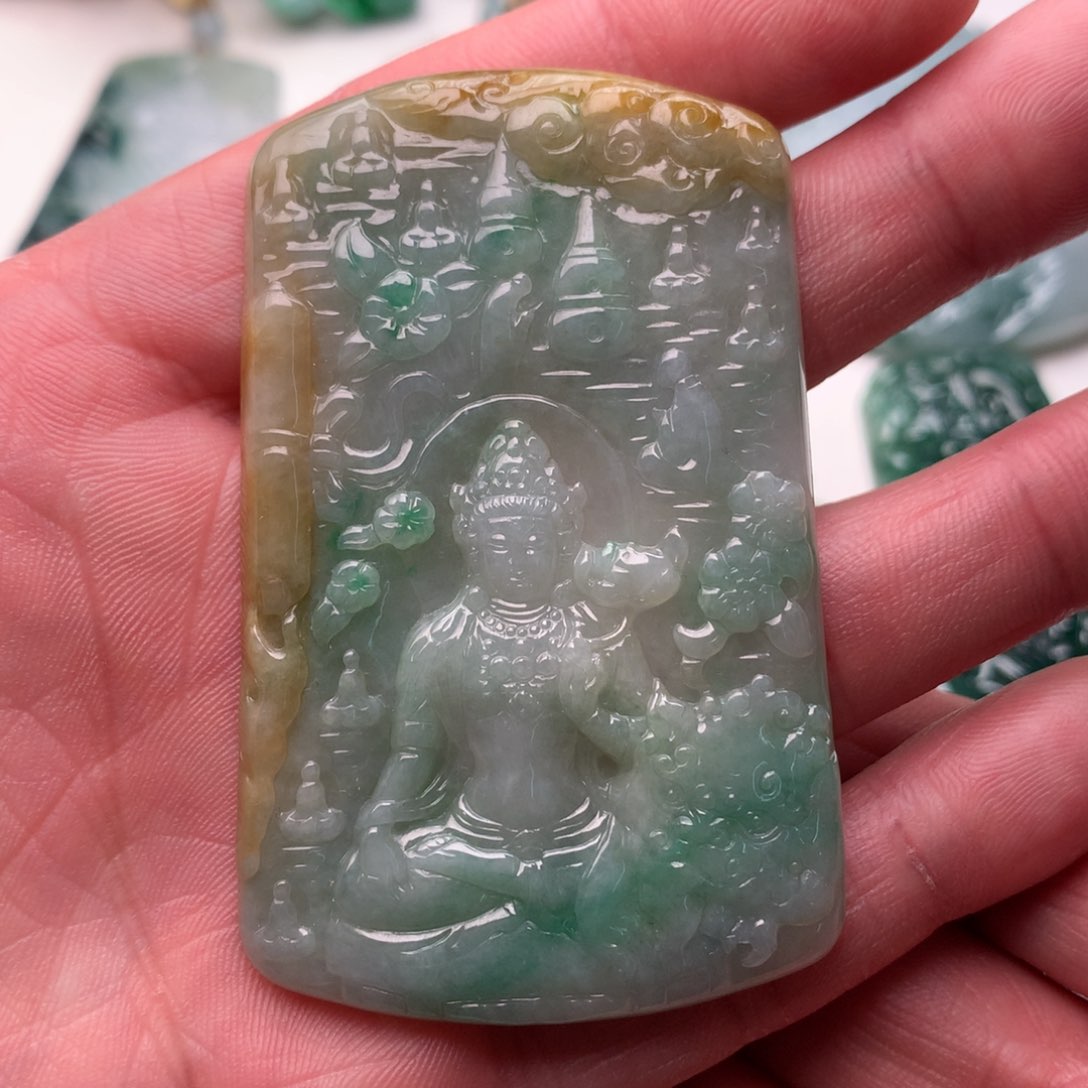 定制翡翠未镶嵌文殊