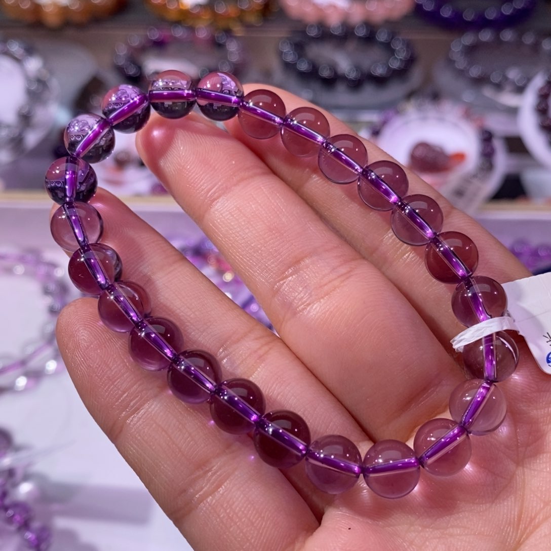 水晶手链未镶嵌开*紫水晶8+