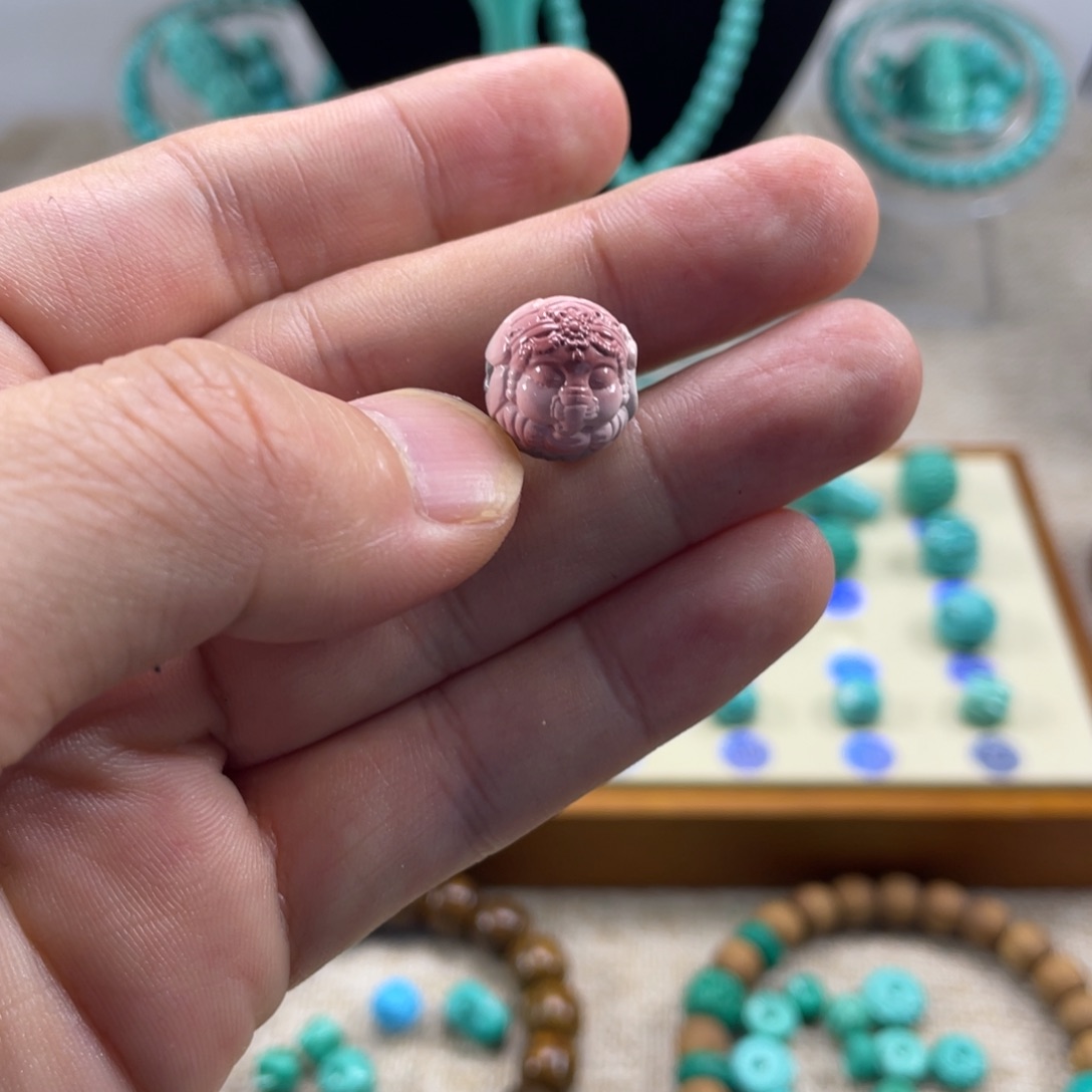 十堰手工雕刻配饰配珠，直径13