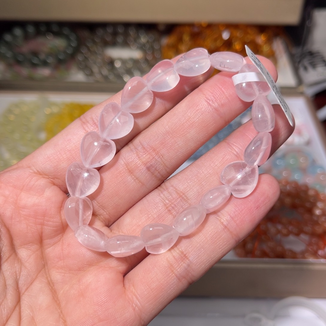 水晶手链未镶嵌粉爱心063