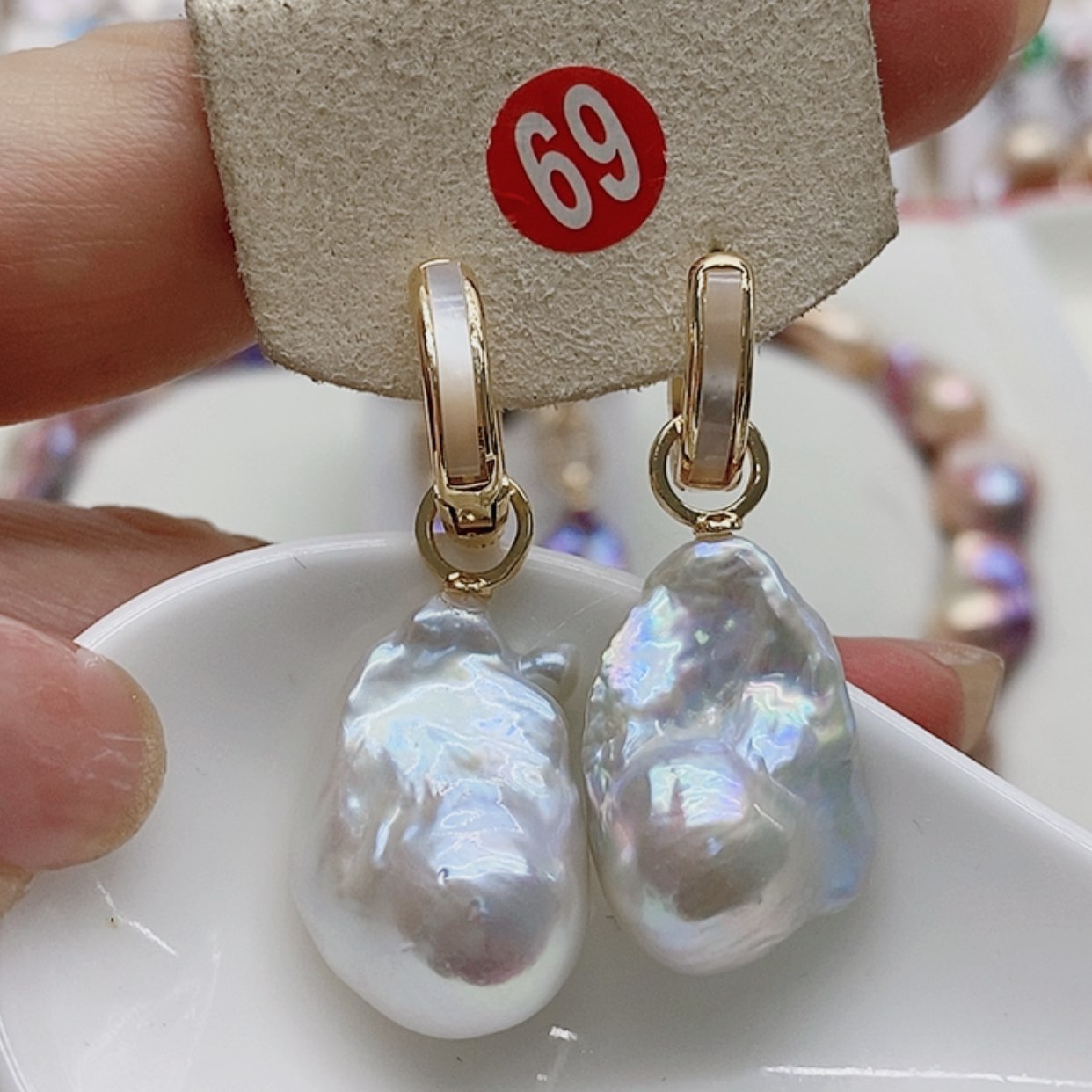 【闪购商品】淡水珍珠耳饰银S925镶嵌
