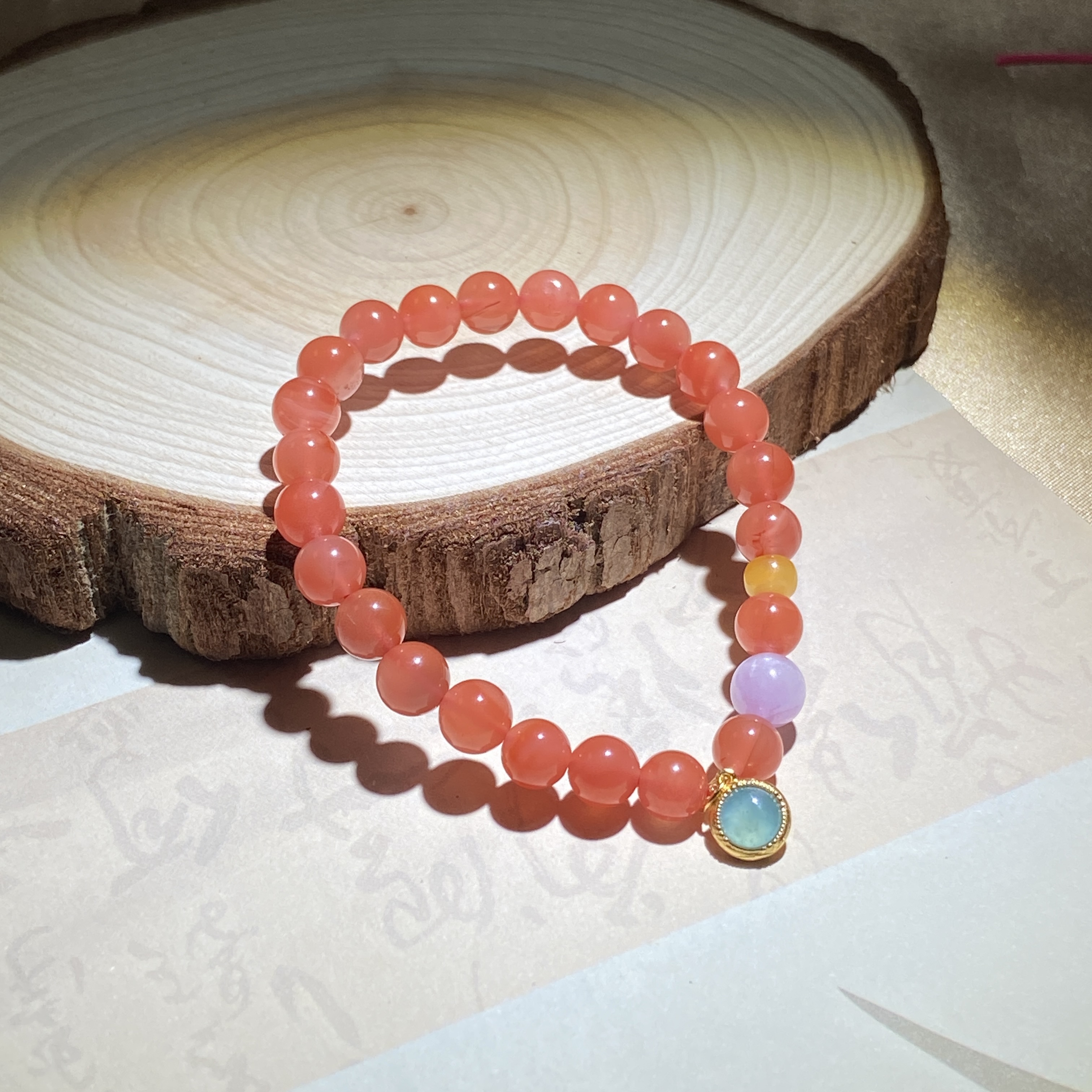 【渠小姐精选】SC91010 DIY南红手串约卡7.4mm