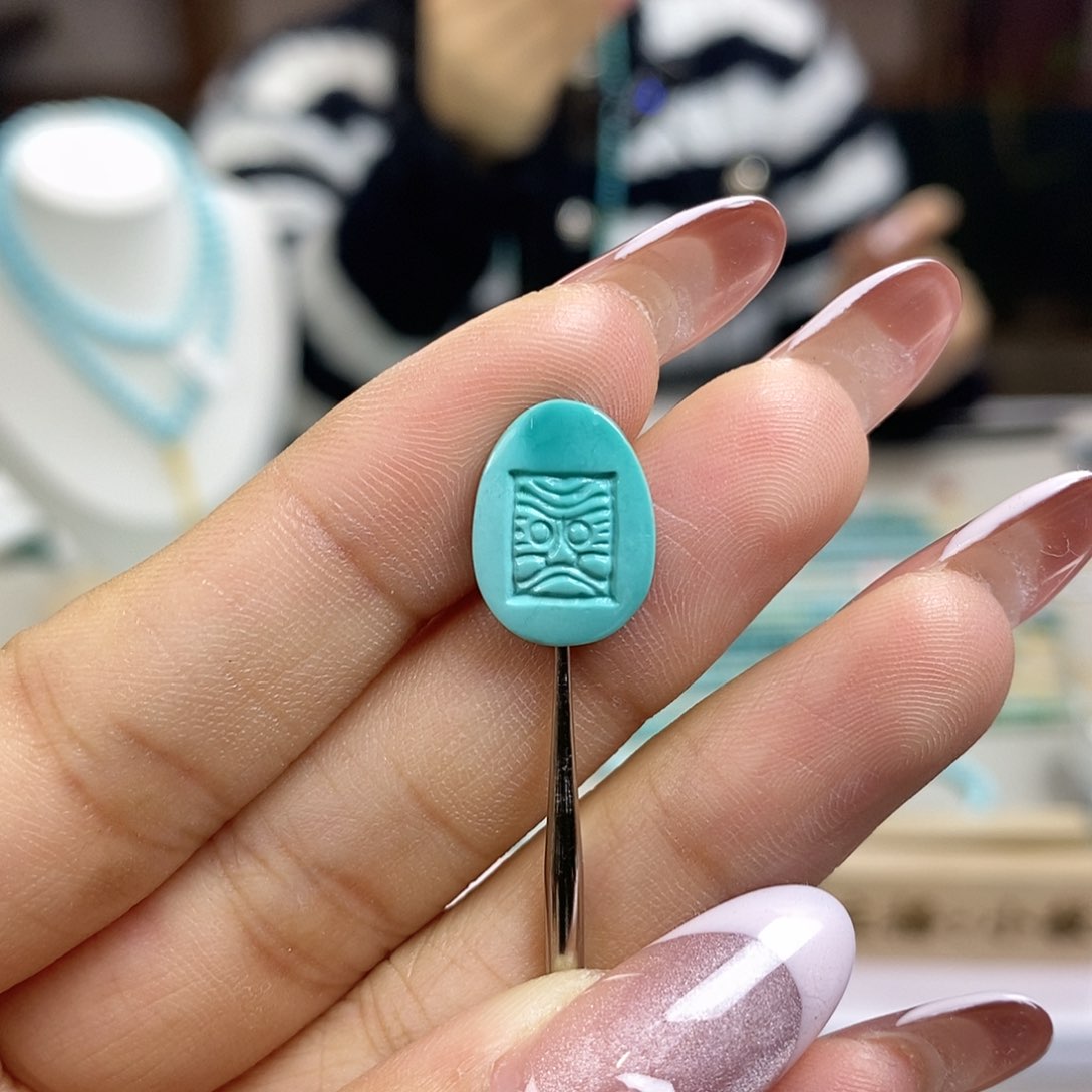 绿松石A2精品扎基未镶嵌