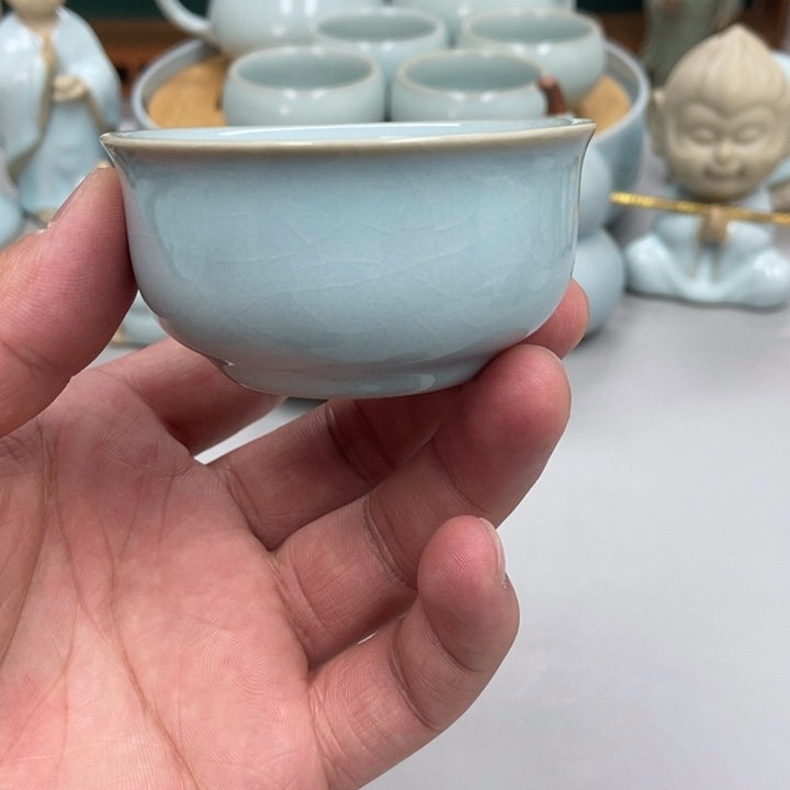 瓷天青色张君老师元宝杯