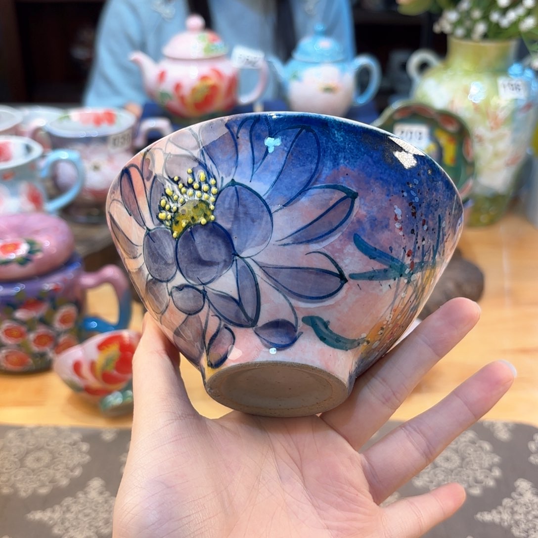 景德镇手绘高温釉下彩陶瓷茶具