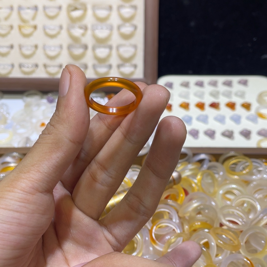 玛瑙/玉髓合金戒指74号港22