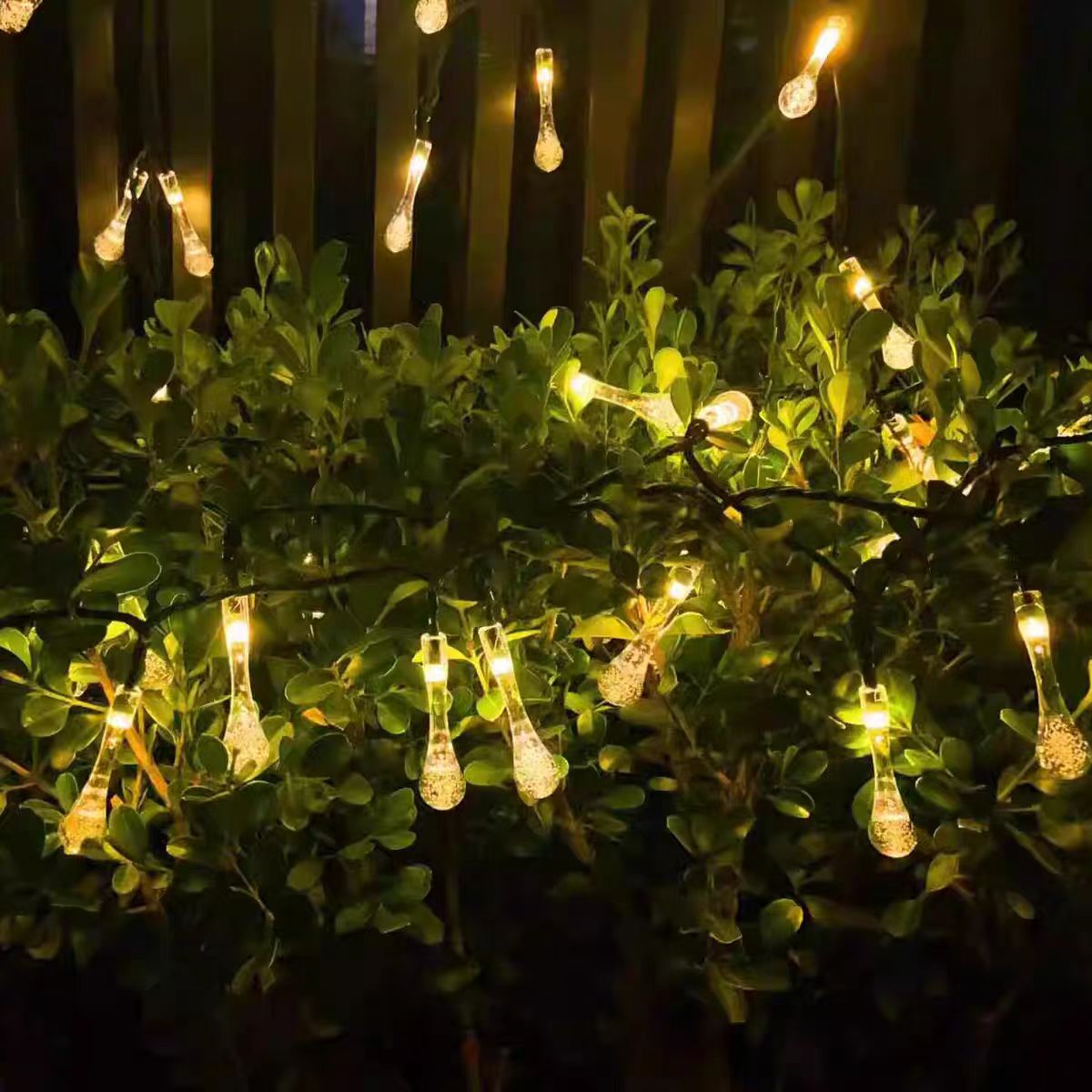 庭院花园水滴太阳能灯串园艺装饰