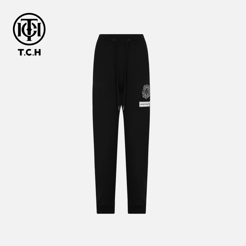 TCH私服烫钻工艺时尚休闲百搭简约秋款长裤女T75C20B9003轻奢tch