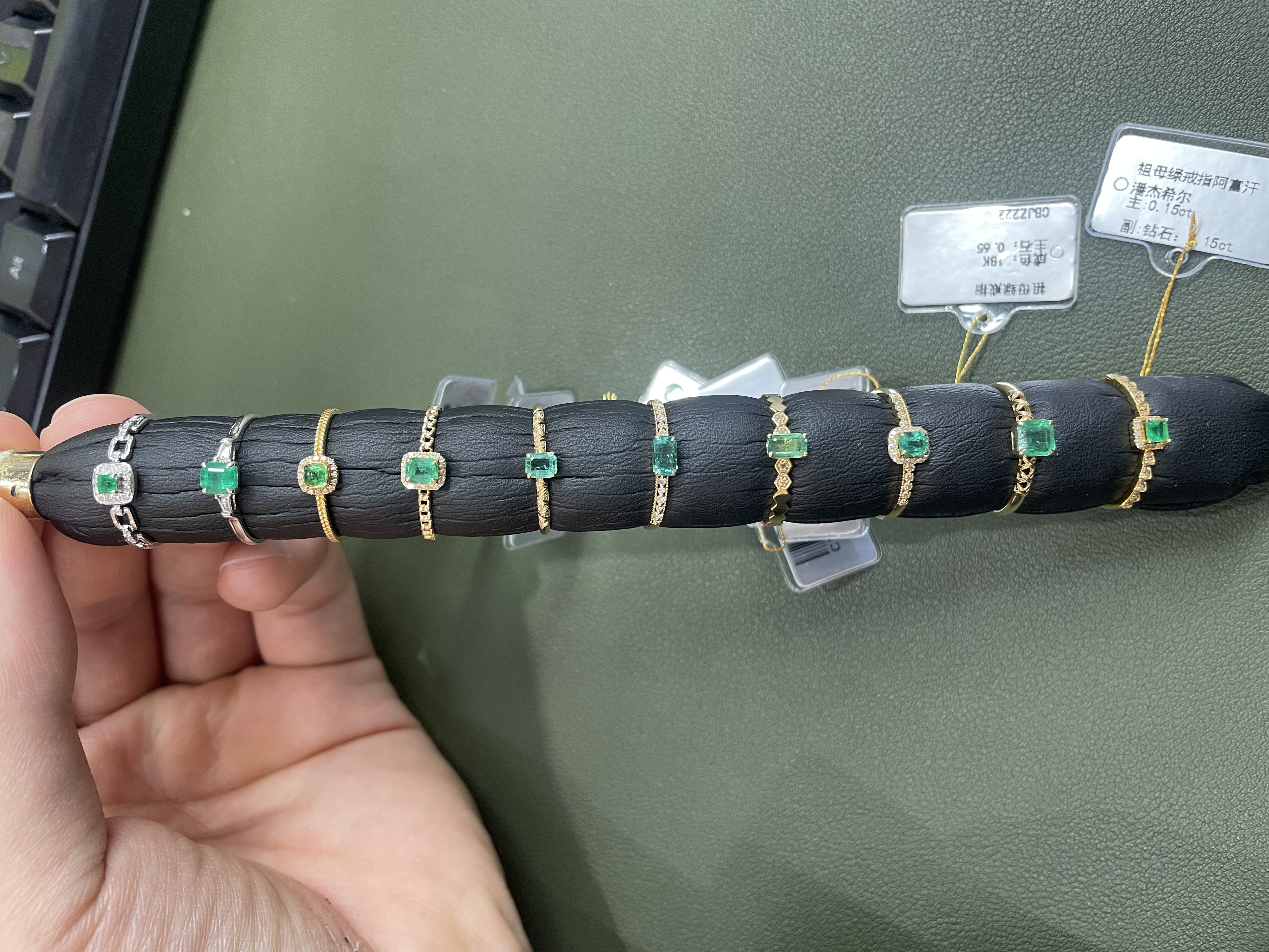 【小鱼严选戒指棒】祖母绿戒指-18K-多样性发货一件-LJ02|BZM1