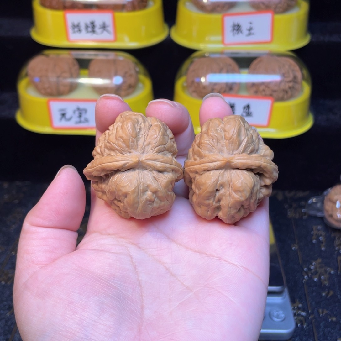 文玩核桃把件蛤蟆头一帆风顺38尺