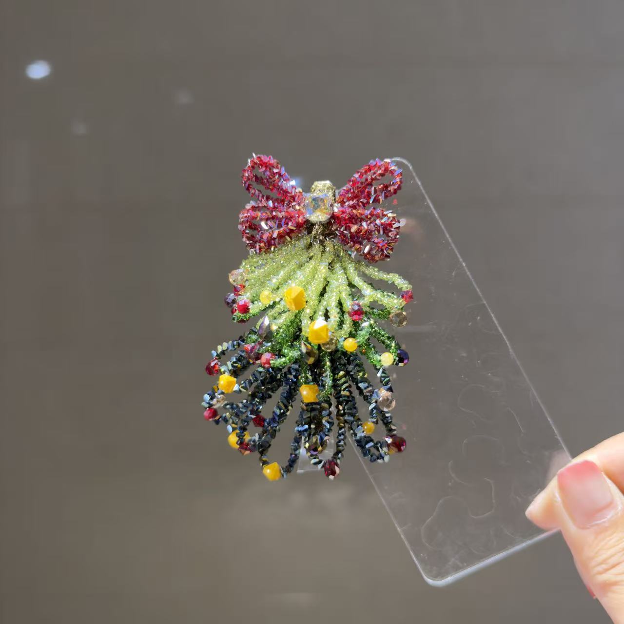 【莫奈海之星】圣诞树系列边夹小众设计气质优雅款