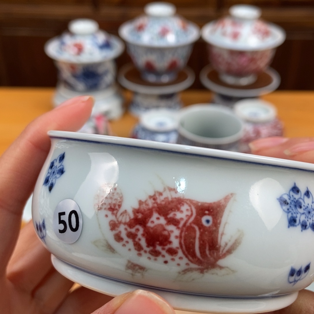 手绘现代茶具非古董