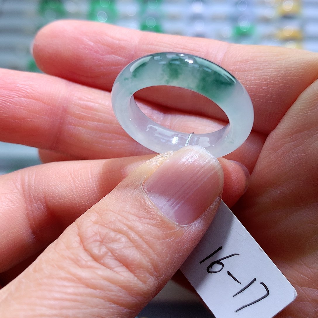 翡翠戒指未镶嵌16-17号