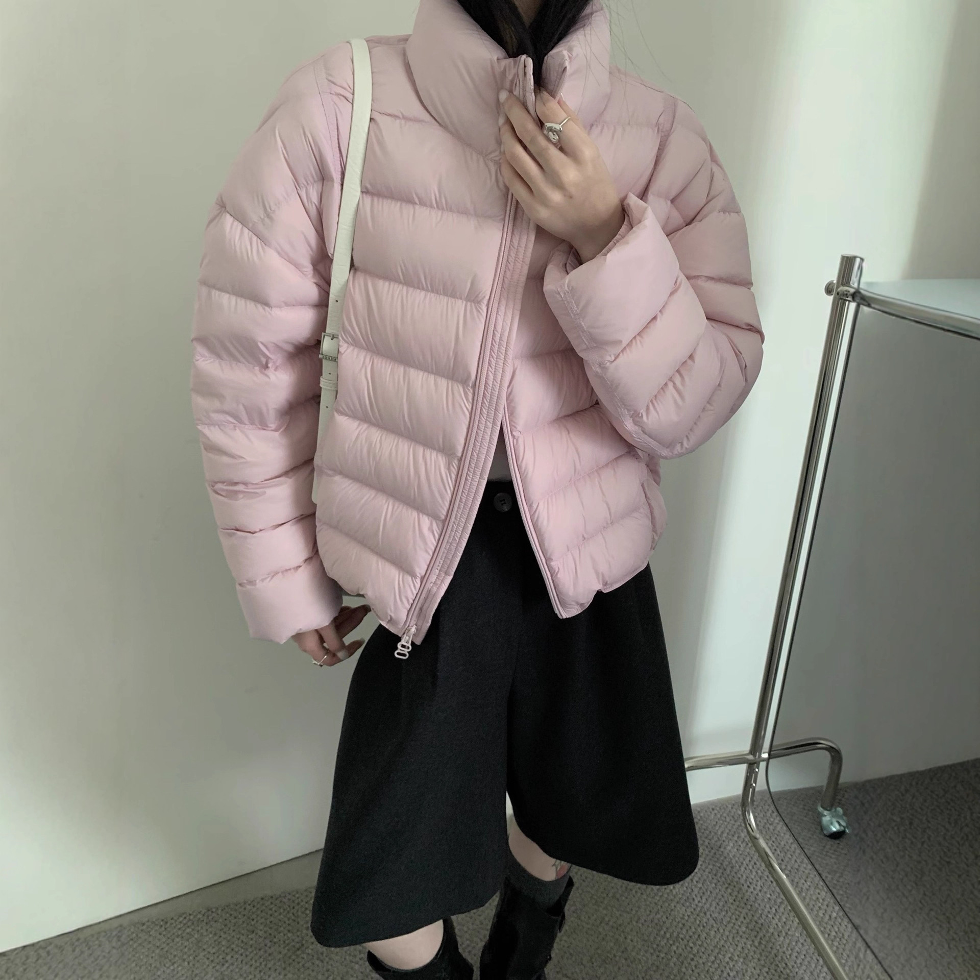 短款轻薄保暖时尚休闲超轻洋气百搭韩版羽绒服女宽松立领款9色86%