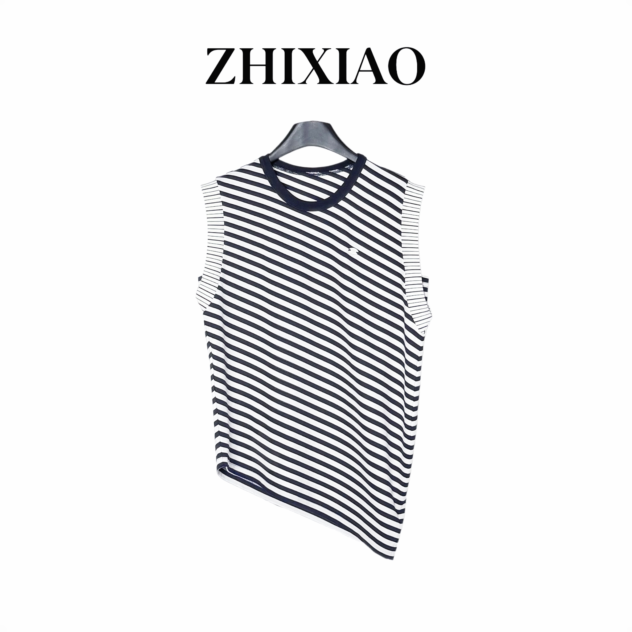 【ZHIXIAO】夏季新款：条纹无袖背心上衣8181