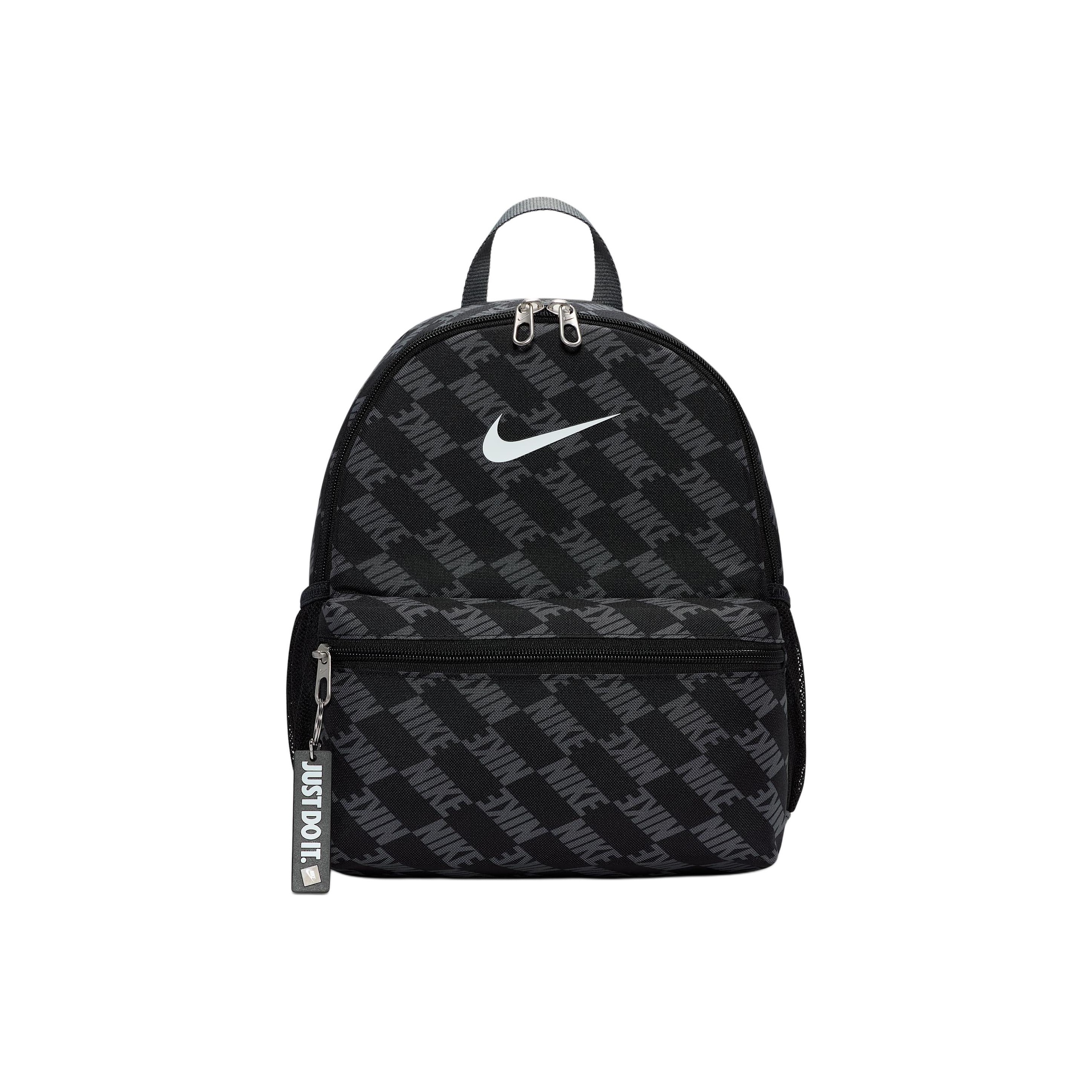 Nike 印花百搭格纹 织物 双肩包 男女同款情侣款 黑色