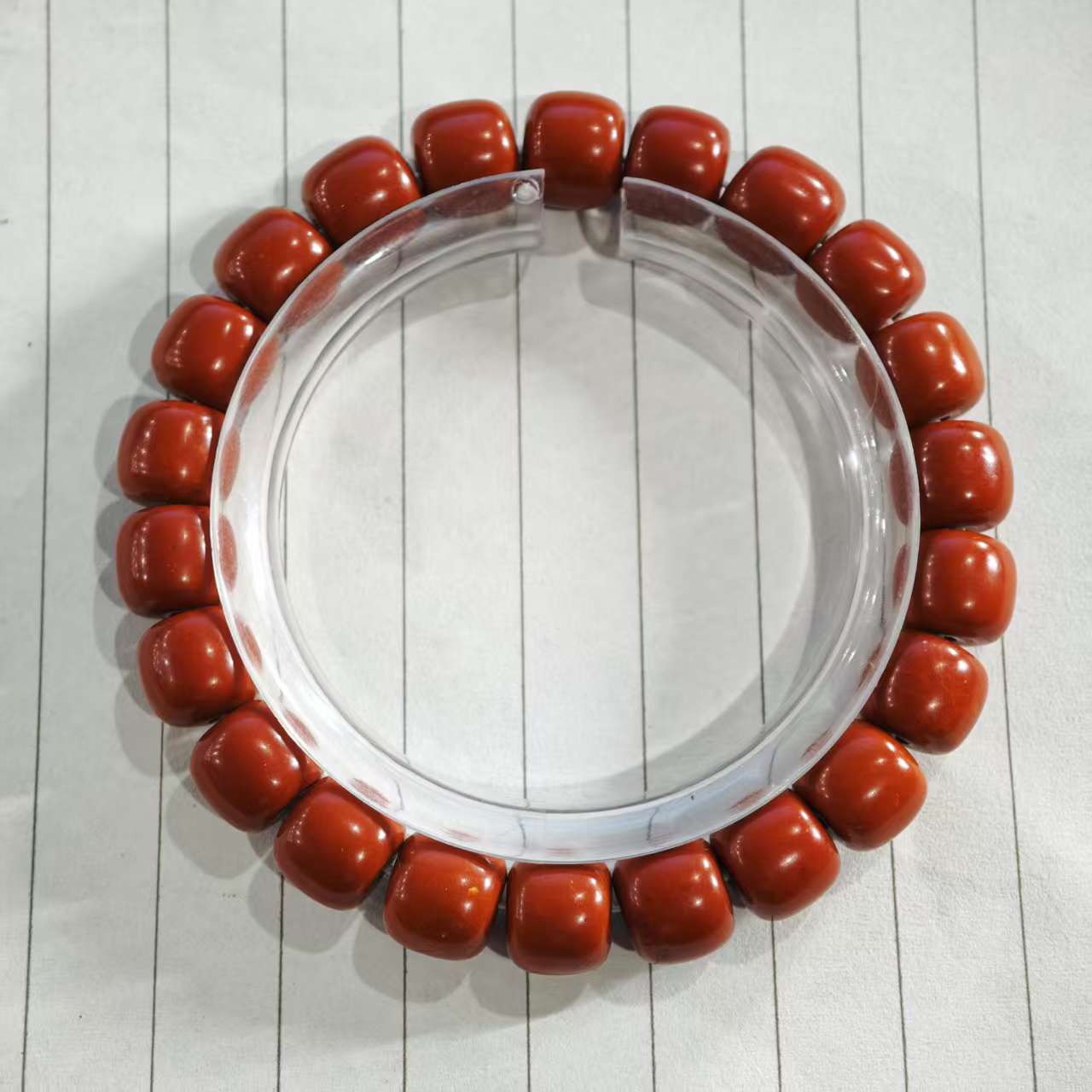 A153 南红老型珠1.0cm  单圈手串