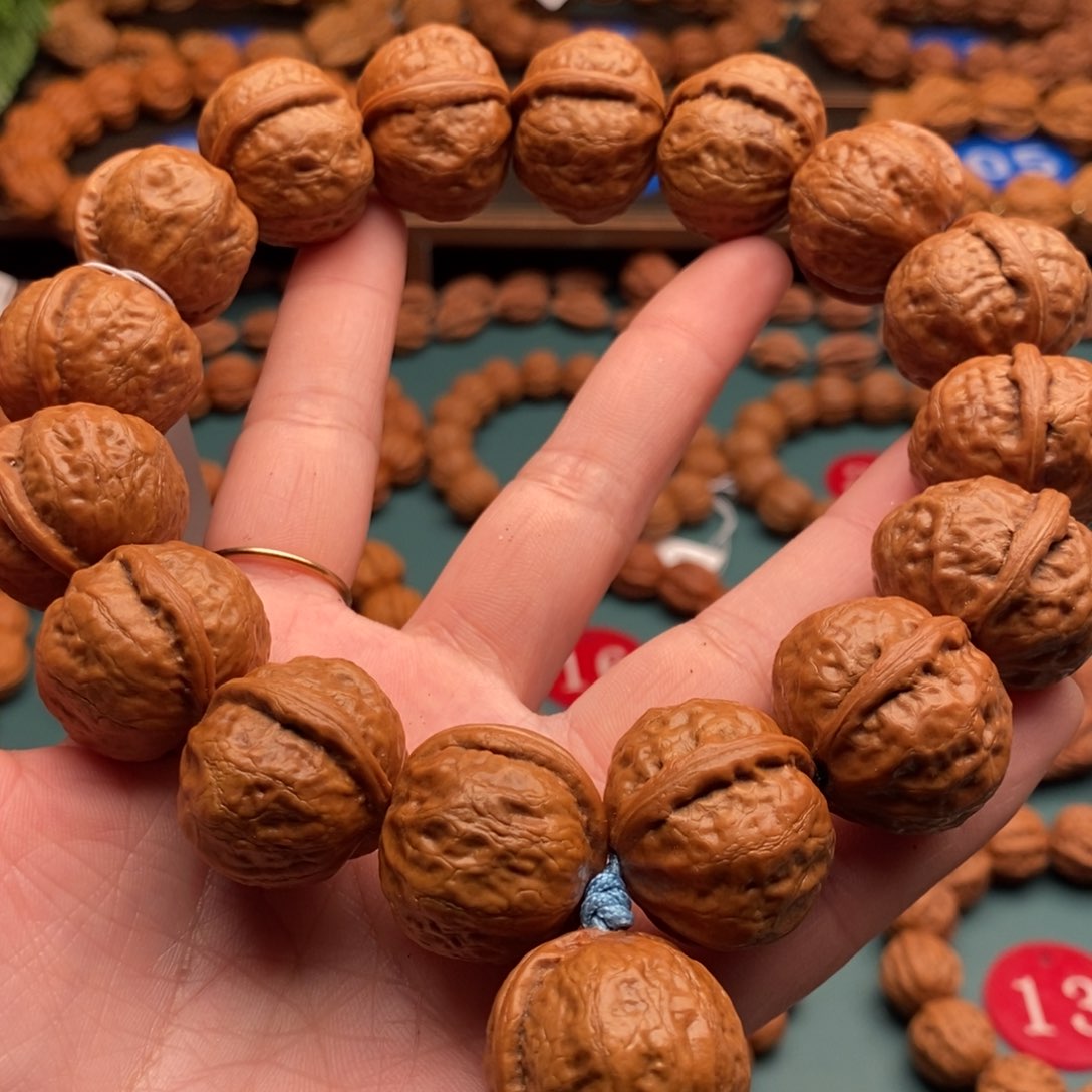 文玩核桃手串24尺寸光头