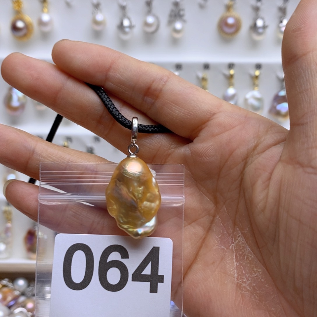 淡水珍珠颈饰银S925镶嵌64