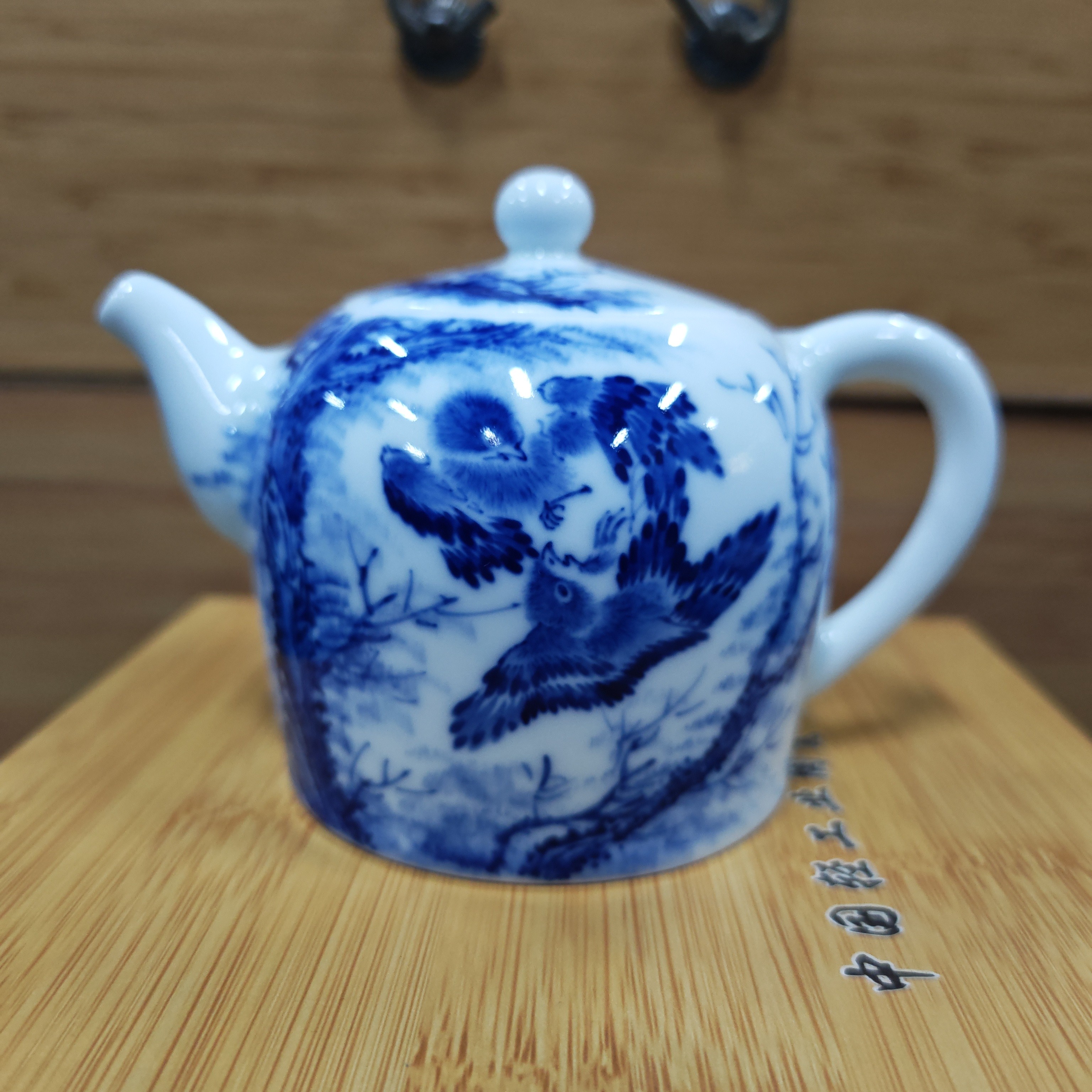 【景德镇】高温陶瓷，QGY青花壶