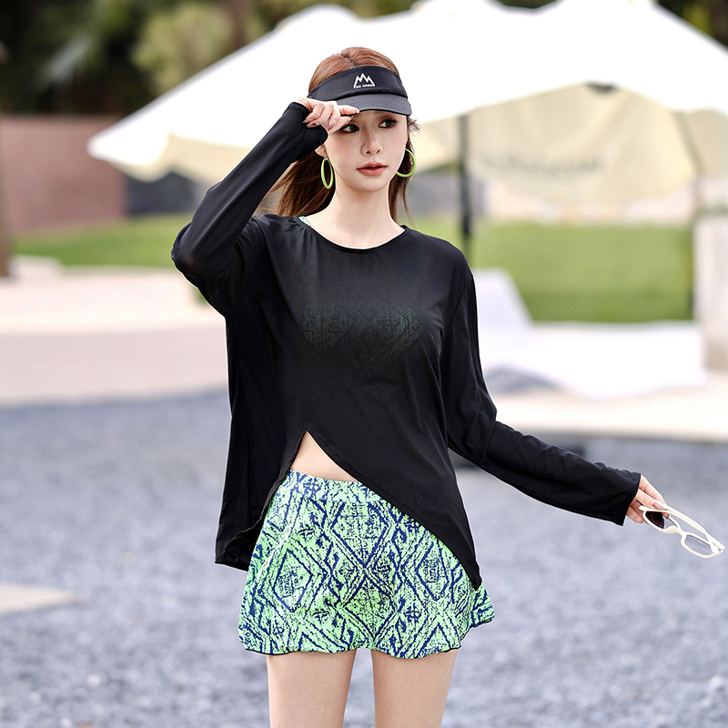 微胖女孩泳衣分体遮肚显瘦分体三件套裙式2026新款泡温泉泳装