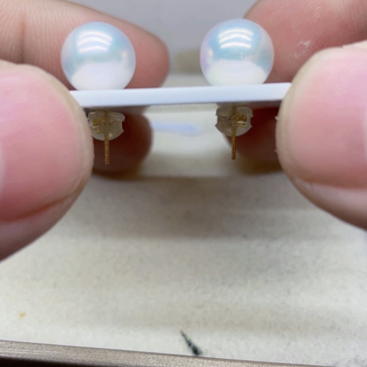 海水珍珠耳饰18K金镶嵌