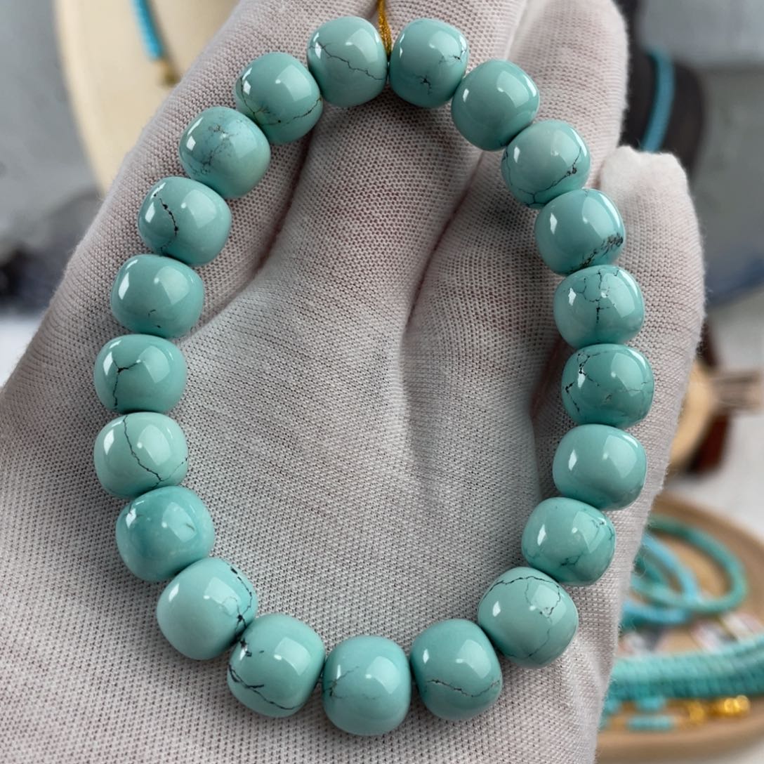 绿松石手链未镶嵌韩*精品高瓷单圈卡10+