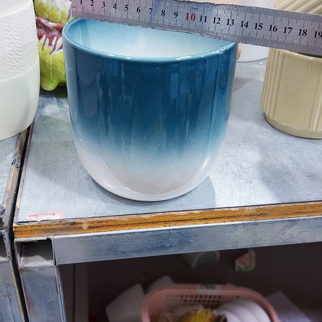 有孔，外贸尾单陶瓷花盆凑单10米包邮