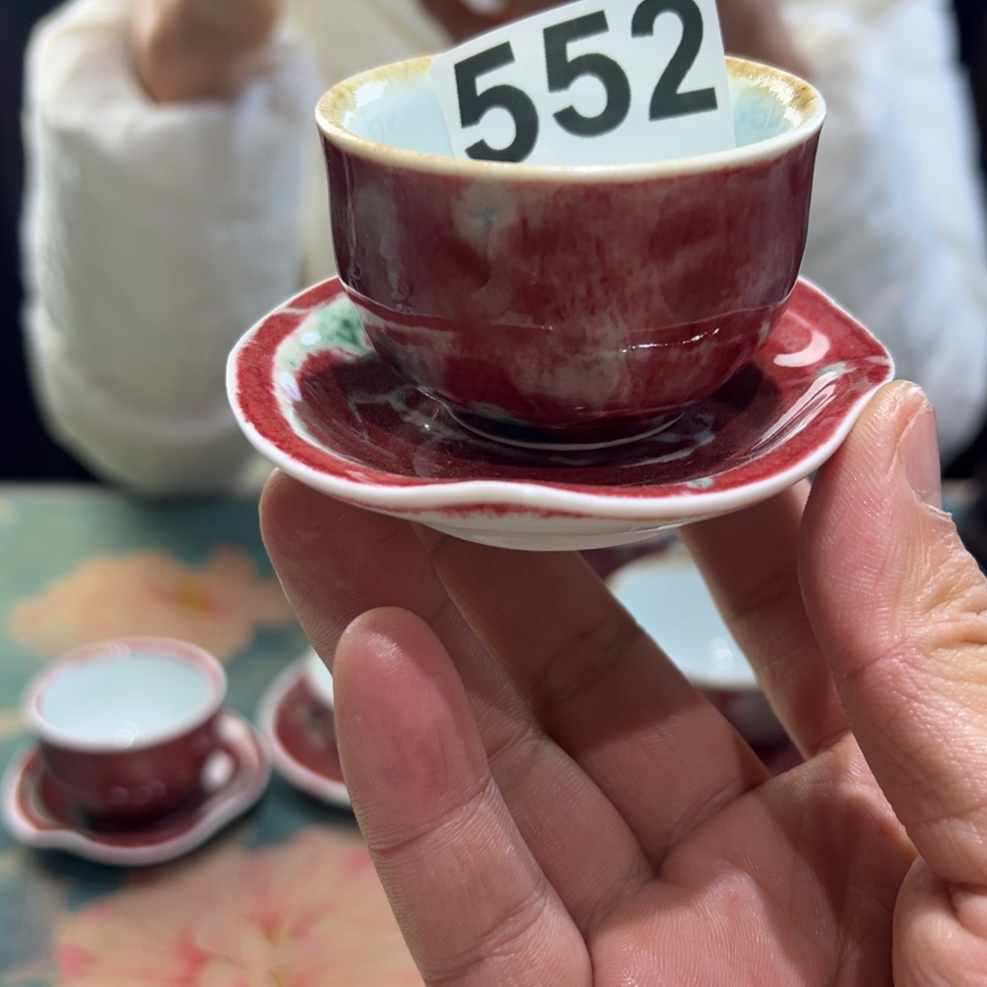 杯青花釉里红釉下