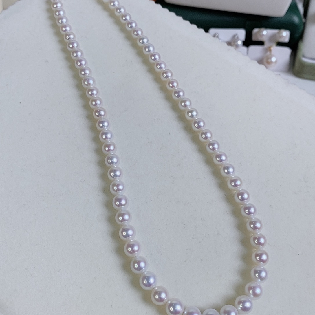 淡水珍珠项链18K金镶嵌6.5-7