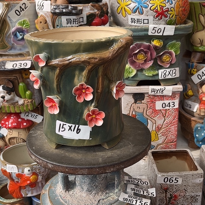 粗陶材质多肉花盆
