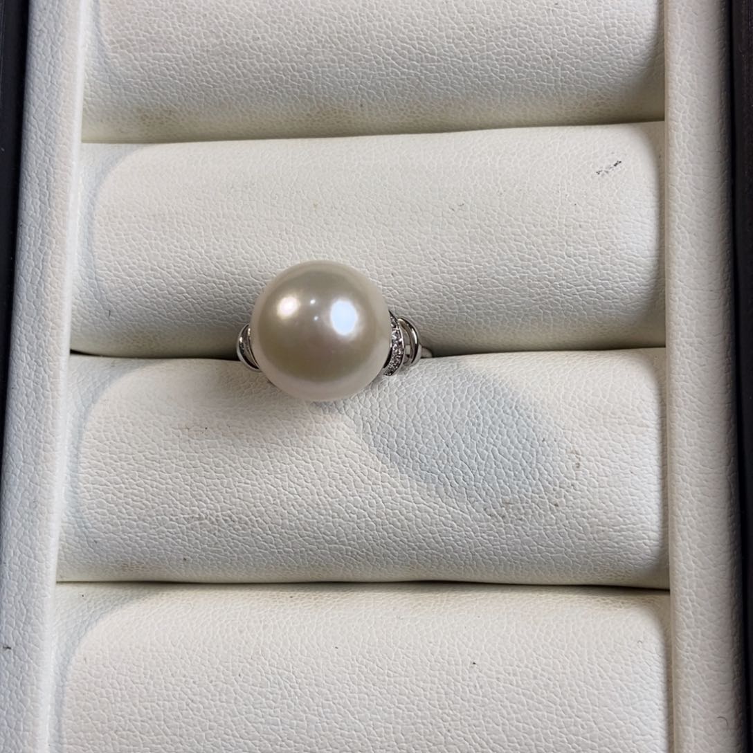 淡水珍珠戒指银S925镶嵌