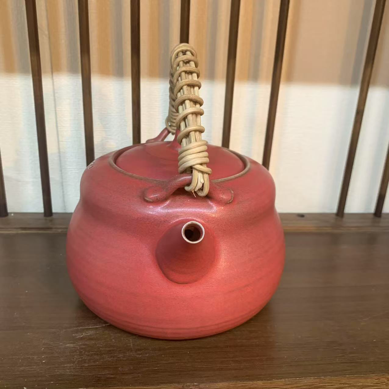 900c大容量提梁壶户外烧水壶煮茶壶潮州红泥砂铫壶家用养生泡茶壶