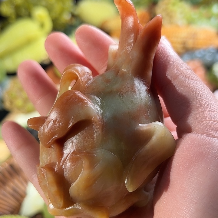 蛇纹石玉火龙果未镶嵌s****贾