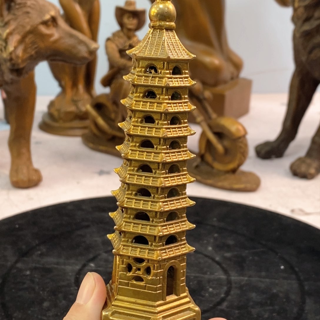 黄铜材质，小文昌塔，高18