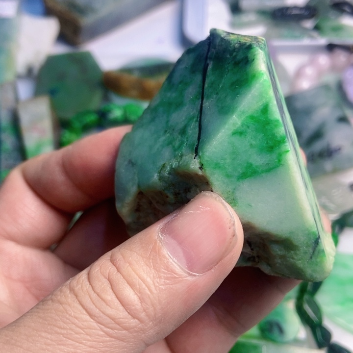 名***乐翡翠散珠天然翡翠A货挂件