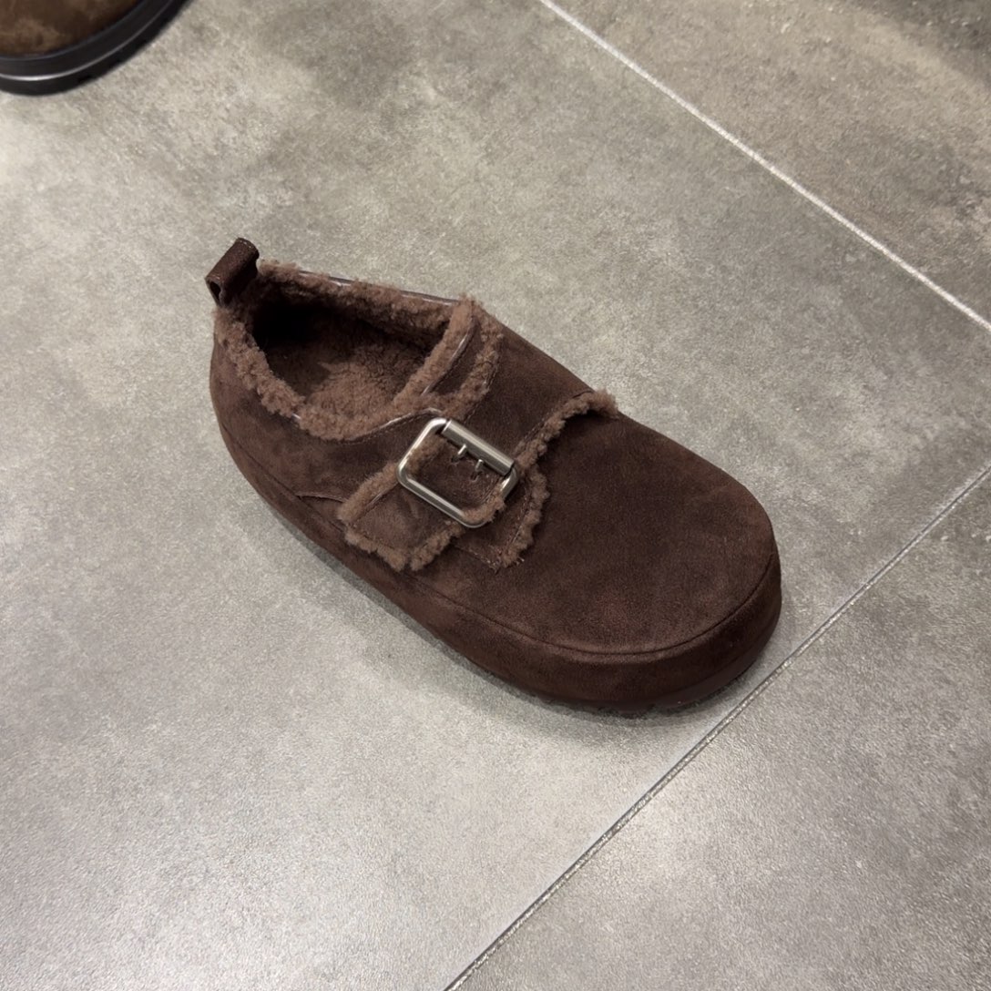 叶***果鱼嘴鞋大头勃肯鞋棕色36码一双9988-5