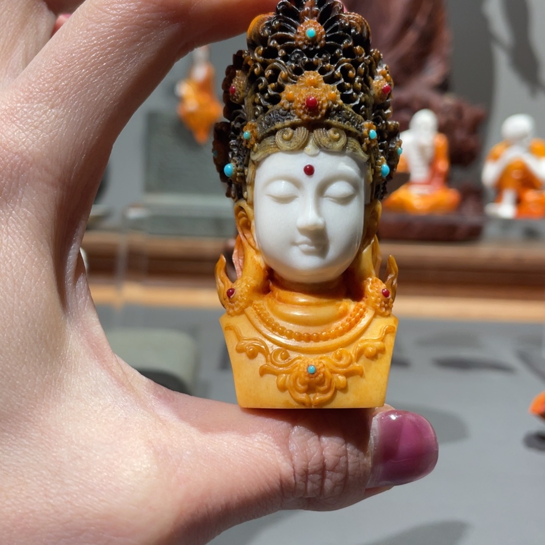 路***人木质鹿角孤品工艺品