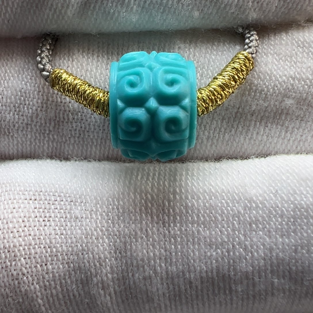 炭***业绿松石未镶嵌配饰10.2×7.2