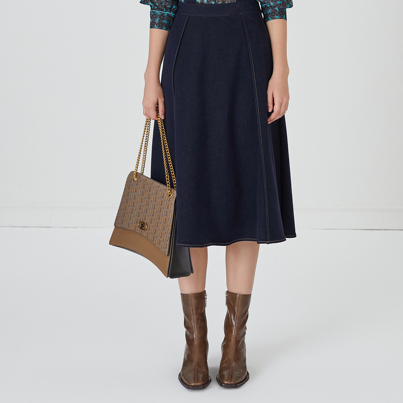 【尚雅】莱芙·艾迪儿牛仔裙（(水洗产品)1E3Q87012