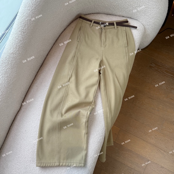 /D.X/冬季新款『丹宁余温』设计感加绒休闲百搭时尚洋气显瘦牛仔裤