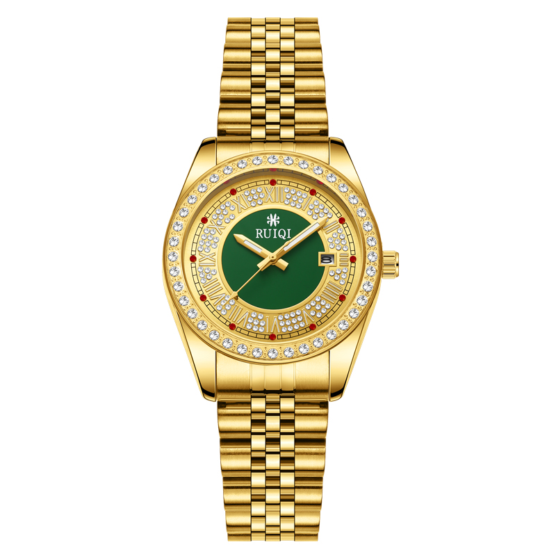 【专属】RUIQI手表金镶玉系列时尚腕表防水女士表5838-02
