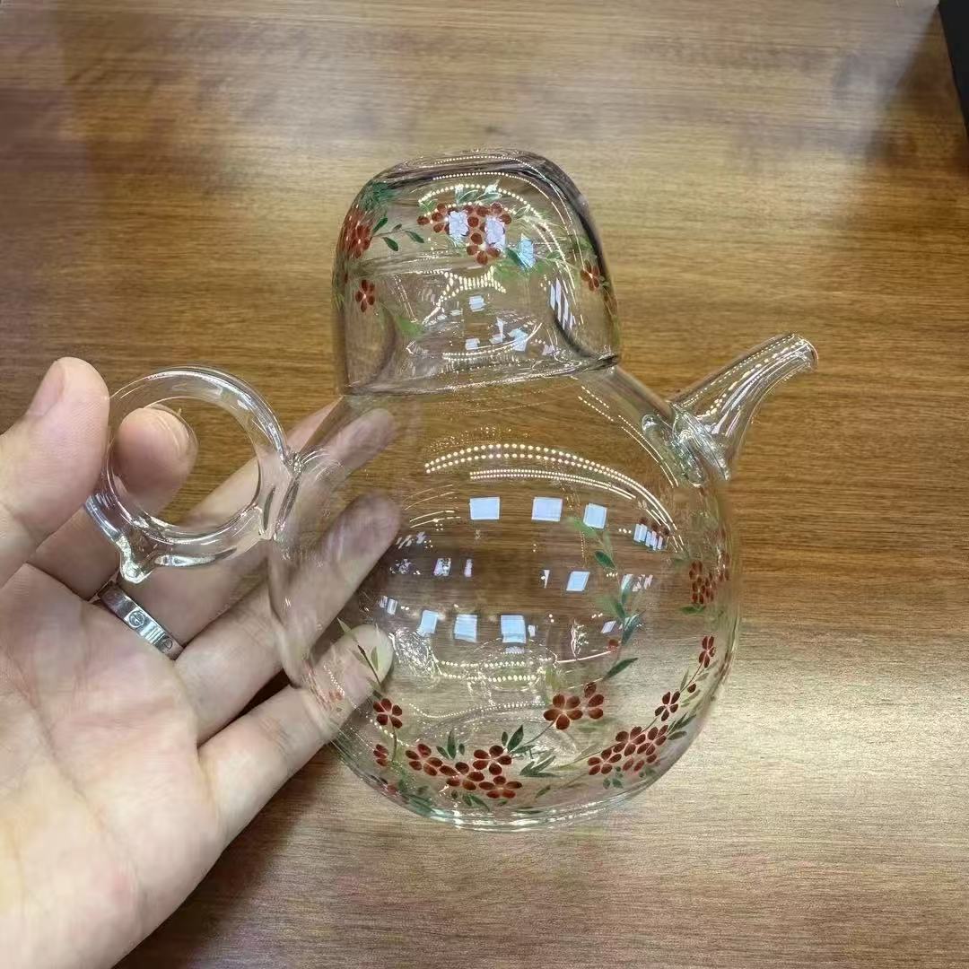 玉见·手绘繁花小泡壶