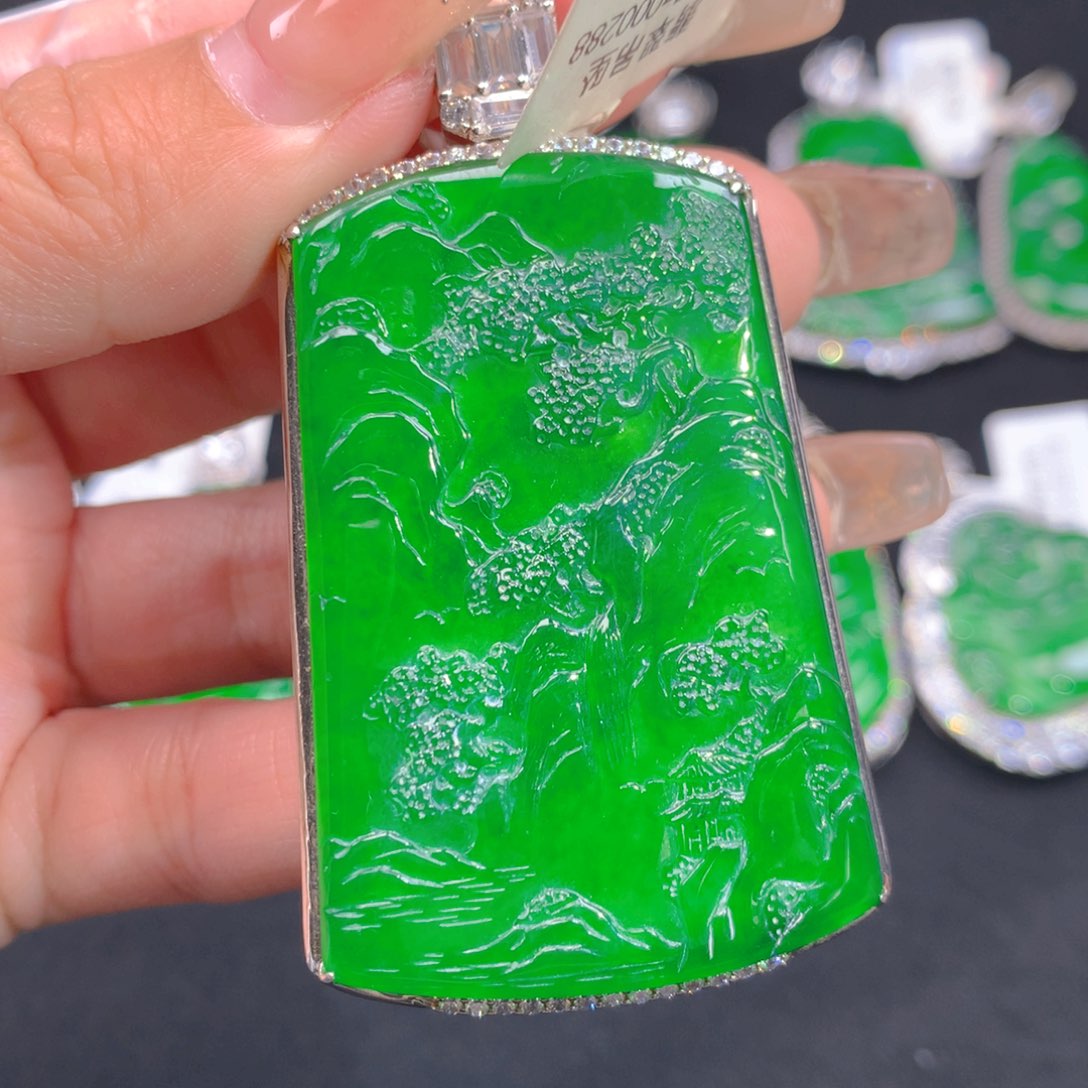 翡翠颈饰银S925镶嵌1111111111