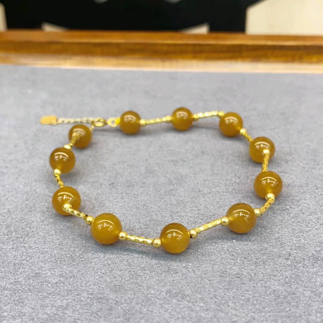 和田18k糖玉手链
