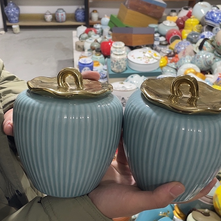 微瑕陶瓷茶叶罐密封罐